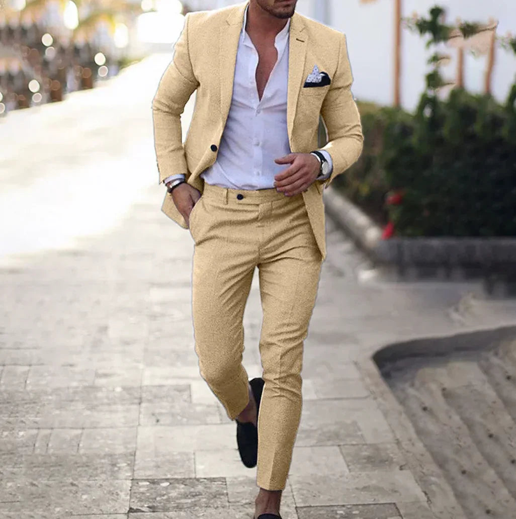 Ensemble Veste et Pantalon à Coupe Classique pour Homme | Idéal pour les Occasions Formelles