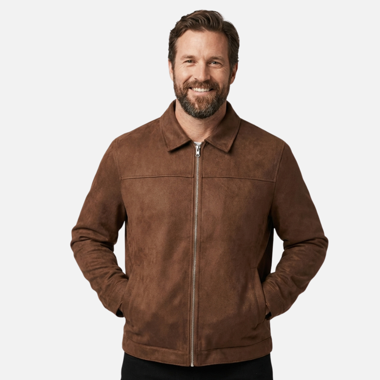 Veste Zippée À Col Pointu Pour Homme | Idéal Pour L'automne