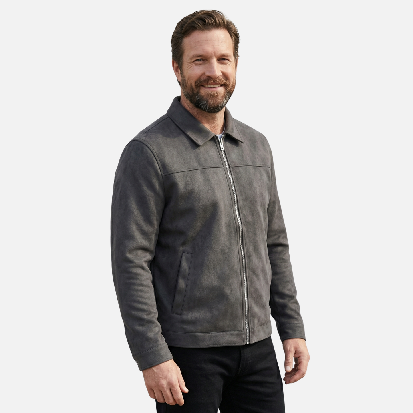 Veste Zippée À Col Pointu Pour Homme | Idéal Pour L'automne