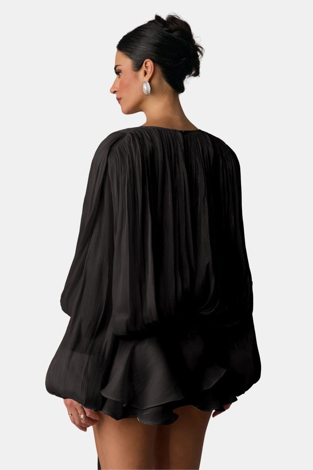 Robe Mini Avec Plis Structurés Et Détail Twist Sur Le Devant Pour Femme | Idéal Pour Soirées Et Événements
