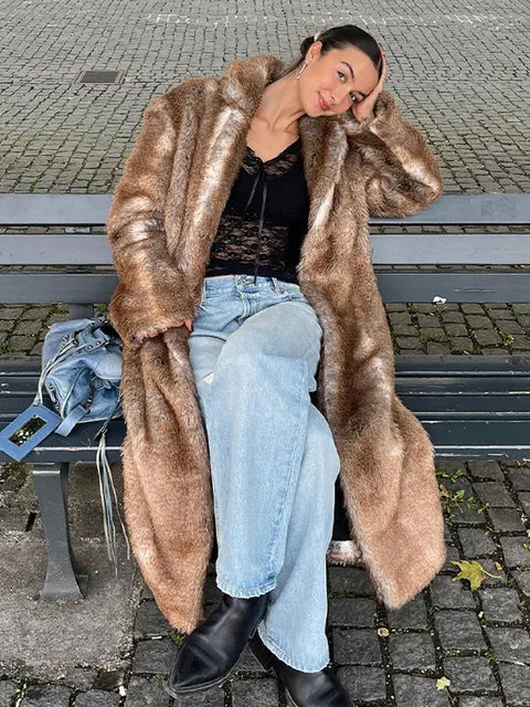 Trenchcoat Long d’Hiver avec Texture Douce et Coupe Classique pour Femme | Idéal pour Temps Froid