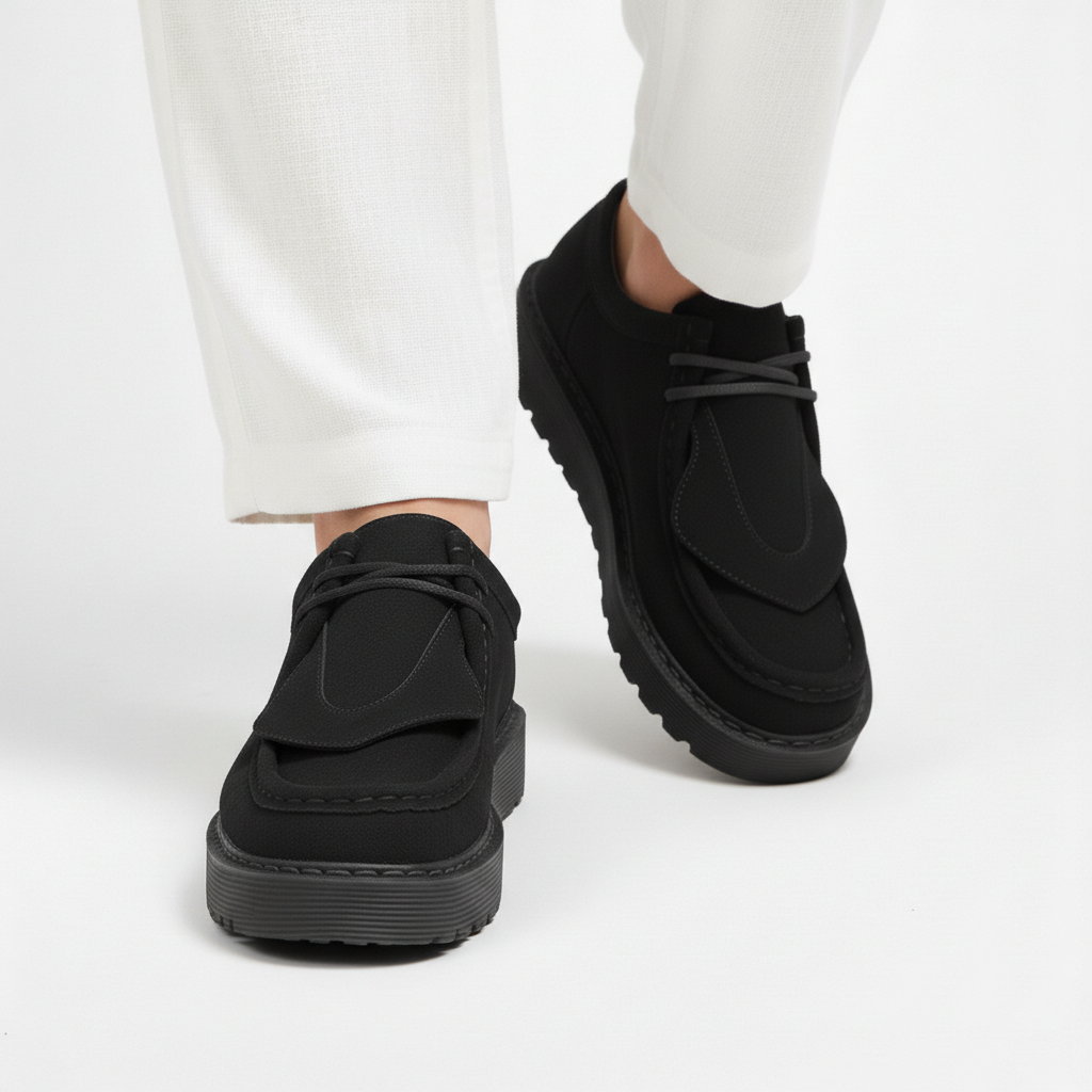 Chaussures à lacets à semelle épaisse pour homme | Idéal pour l’automne et les occasions décontractées