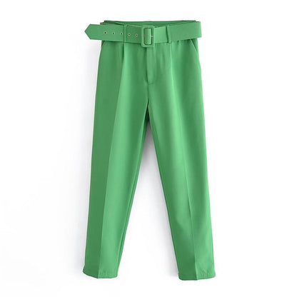 Pantalon à Taille Haute avec Ceinture Ajustable pour Femme | Idéal pour les Journées Décontractées