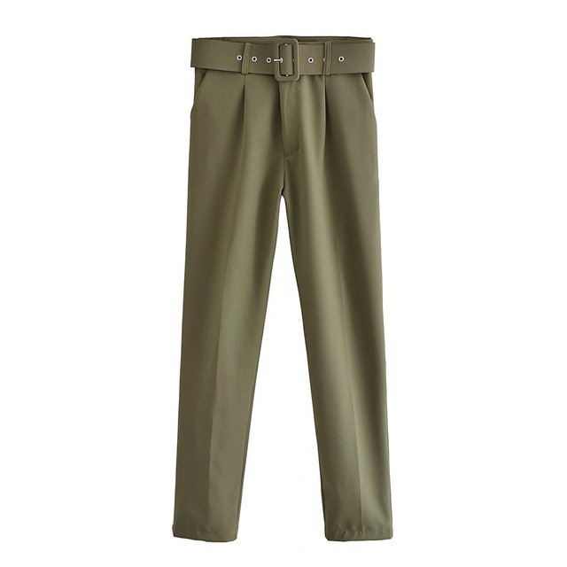 Pantalon à Taille Haute avec Ceinture Ajustable pour Femme | Idéal pour les Journées Décontractées