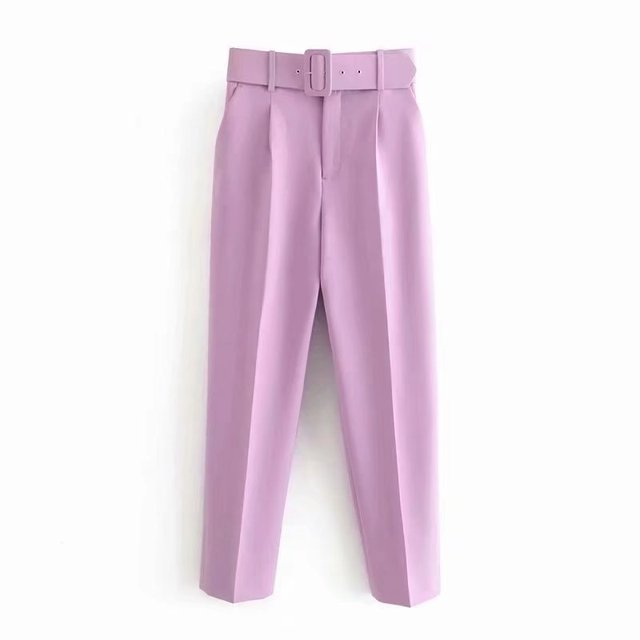 Pantalon à Taille Haute avec Ceinture Ajustable pour Femme | Idéal pour les Journées Décontractées