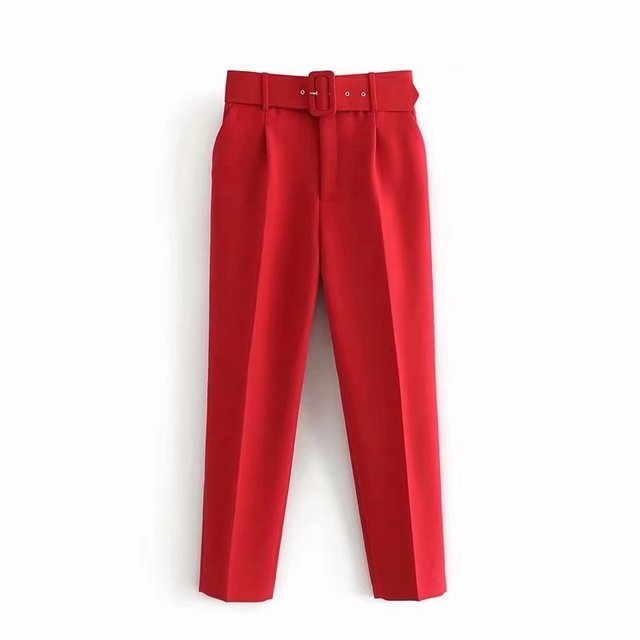 Pantalon à Taille Haute avec Ceinture Ajustable pour Femme | Idéal pour les Journées Décontractées