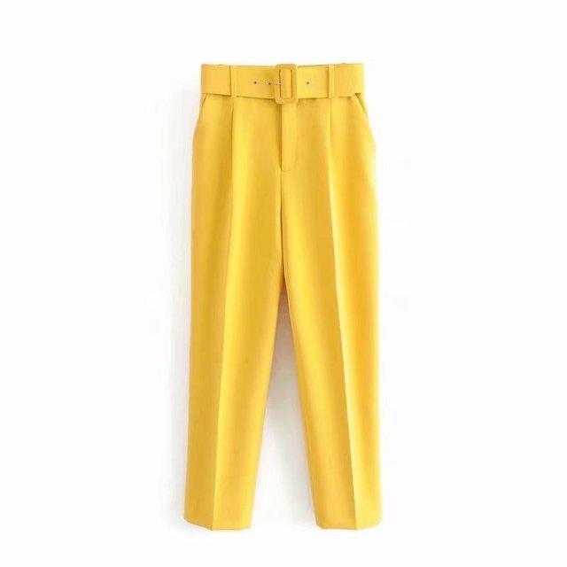 Pantalon à Taille Haute avec Ceinture Ajustable pour Femme | Idéal pour les Journées Décontractées