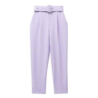 Pantalon à Taille Haute avec Ceinture Ajustable pour Femme | Idéal pour les Journées Décontractées