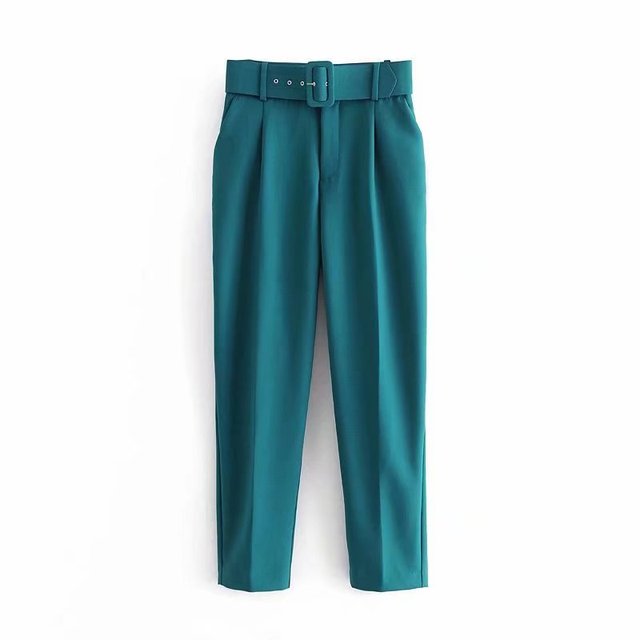 Pantalon à Taille Haute avec Ceinture Ajustable pour Femme | Idéal pour les Journées Décontractées