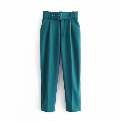 Pantalon à Taille Haute avec Ceinture Ajustable pour Femme | Idéal pour les Journées Décontractées