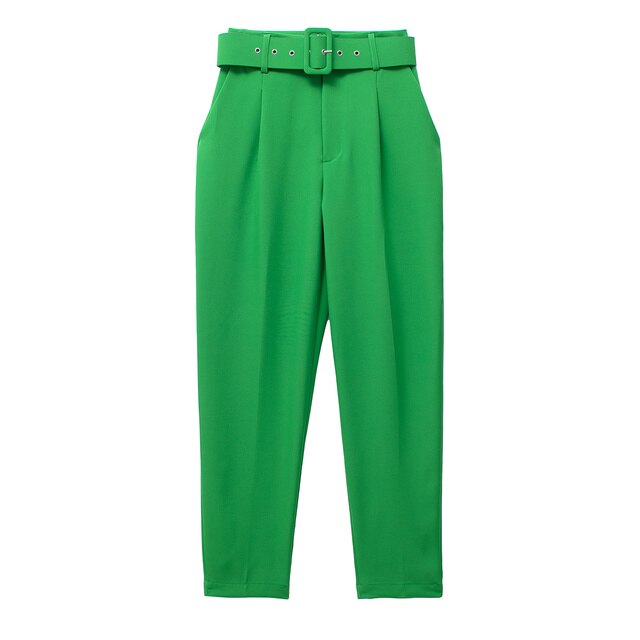 Pantalon à Taille Haute avec Ceinture Ajustable pour Femme | Idéal pour les Journées Décontractées