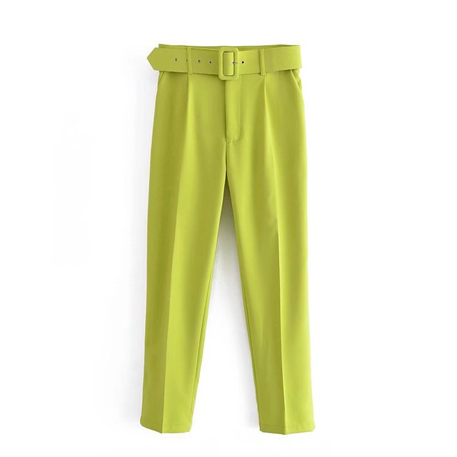Pantalon à Taille Haute avec Ceinture Ajustable pour Femme | Idéal pour les Journées Décontractées