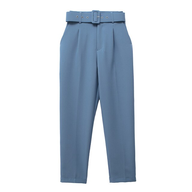 Pantalon à Taille Haute avec Ceinture Ajustable pour Femme | Idéal pour les Journées Décontractées