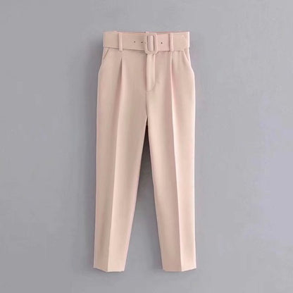 Pantalon à Taille Haute avec Ceinture Ajustable pour Femme | Idéal pour les Journées Décontractées