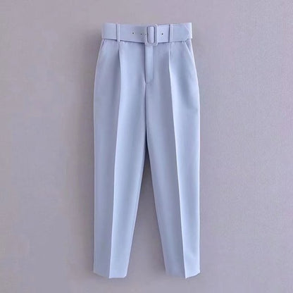 Pantalon à Taille Haute avec Ceinture Ajustable pour Femme | Idéal pour les Journées Décontractées