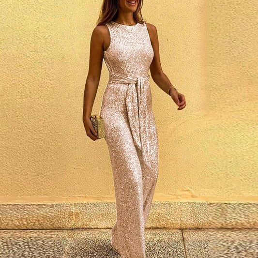 Combinaison à Sequins pour Femme avec Coupe Ajustée | Idéale pour les Soirées Festives