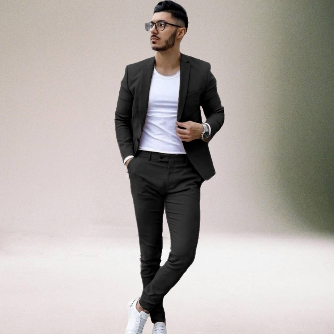Ensemble Homme Slim Fit avec Blazer et Pantalon | Pour Occasions Formelles et Décontractées