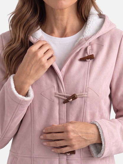 Duffle-coat à capuche avec fermeture à brandebourgs pour femmes | Idéal pour l’hiver