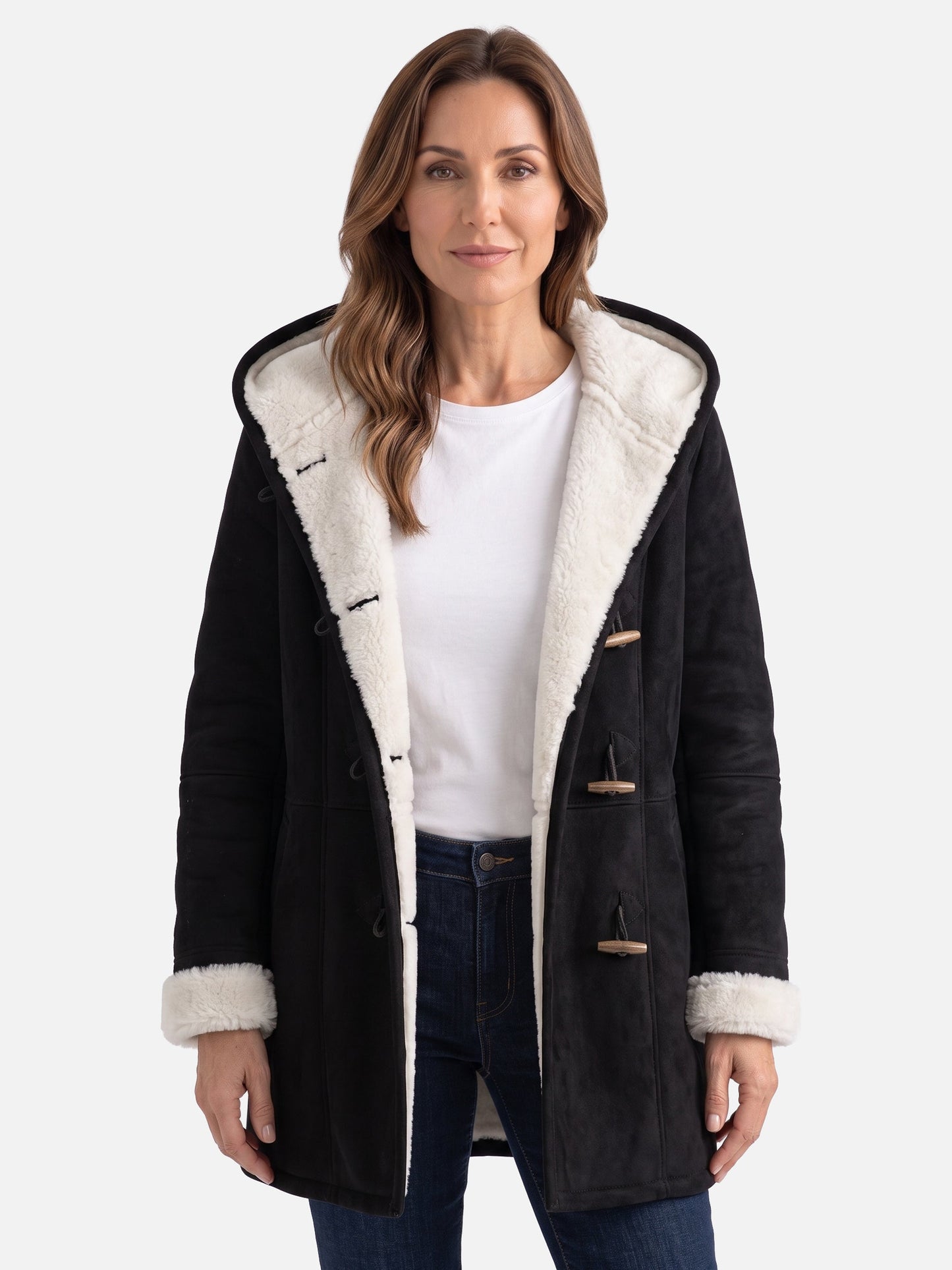 Duffle-coat à capuche avec fermeture à brandebourgs pour femmes | Idéal pour l’hiver