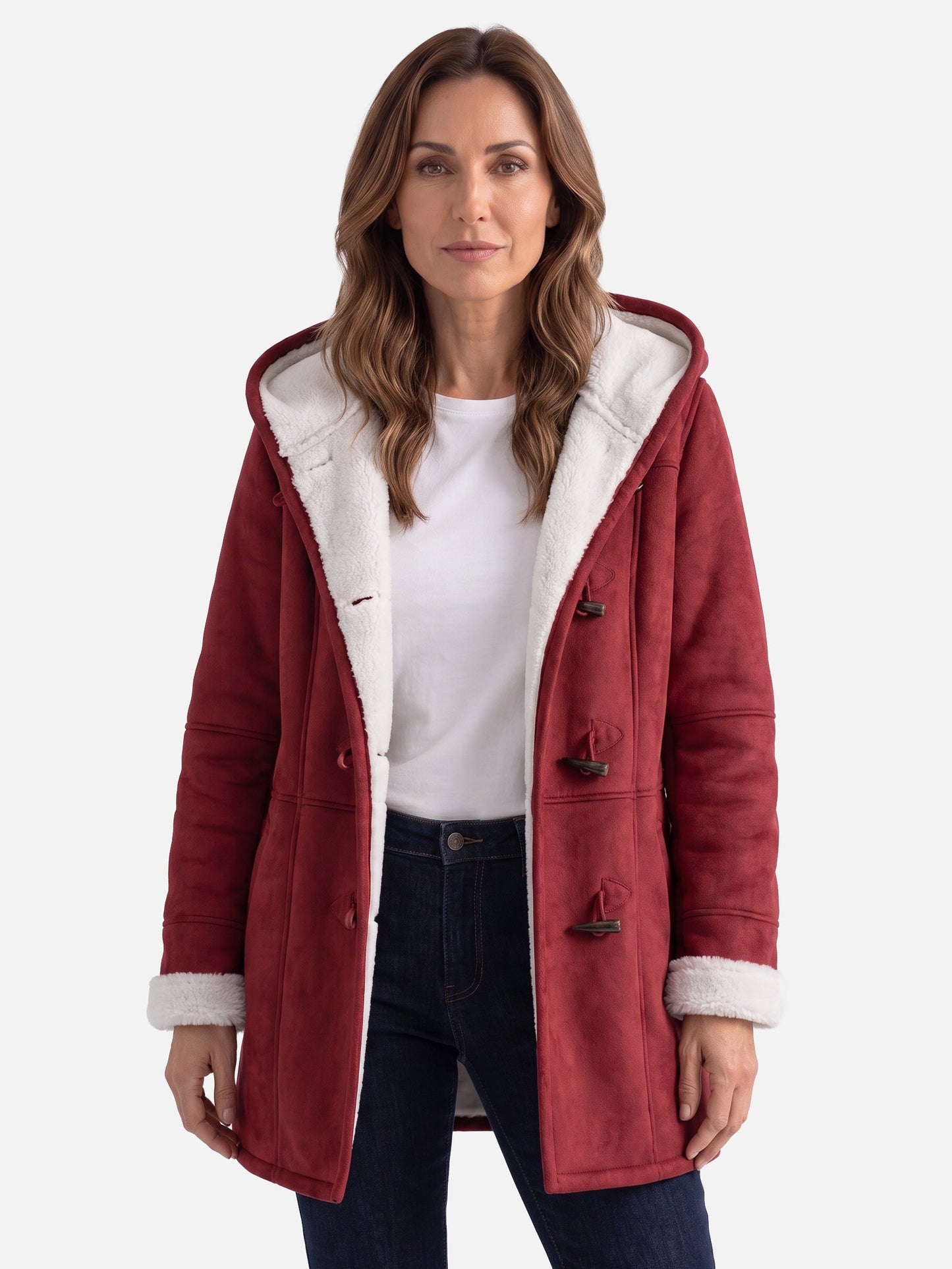 Duffle-coat à capuche avec fermeture à brandebourgs pour femmes | Idéal pour l’hiver
