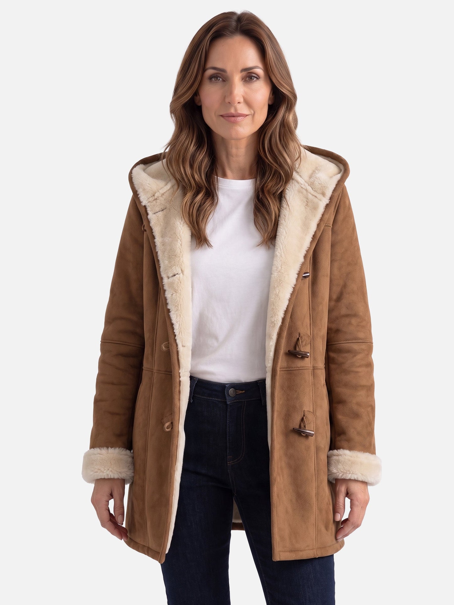 Duffle-coat à capuche avec fermeture à brandebourgs pour femmes | Idéal pour l’hiver