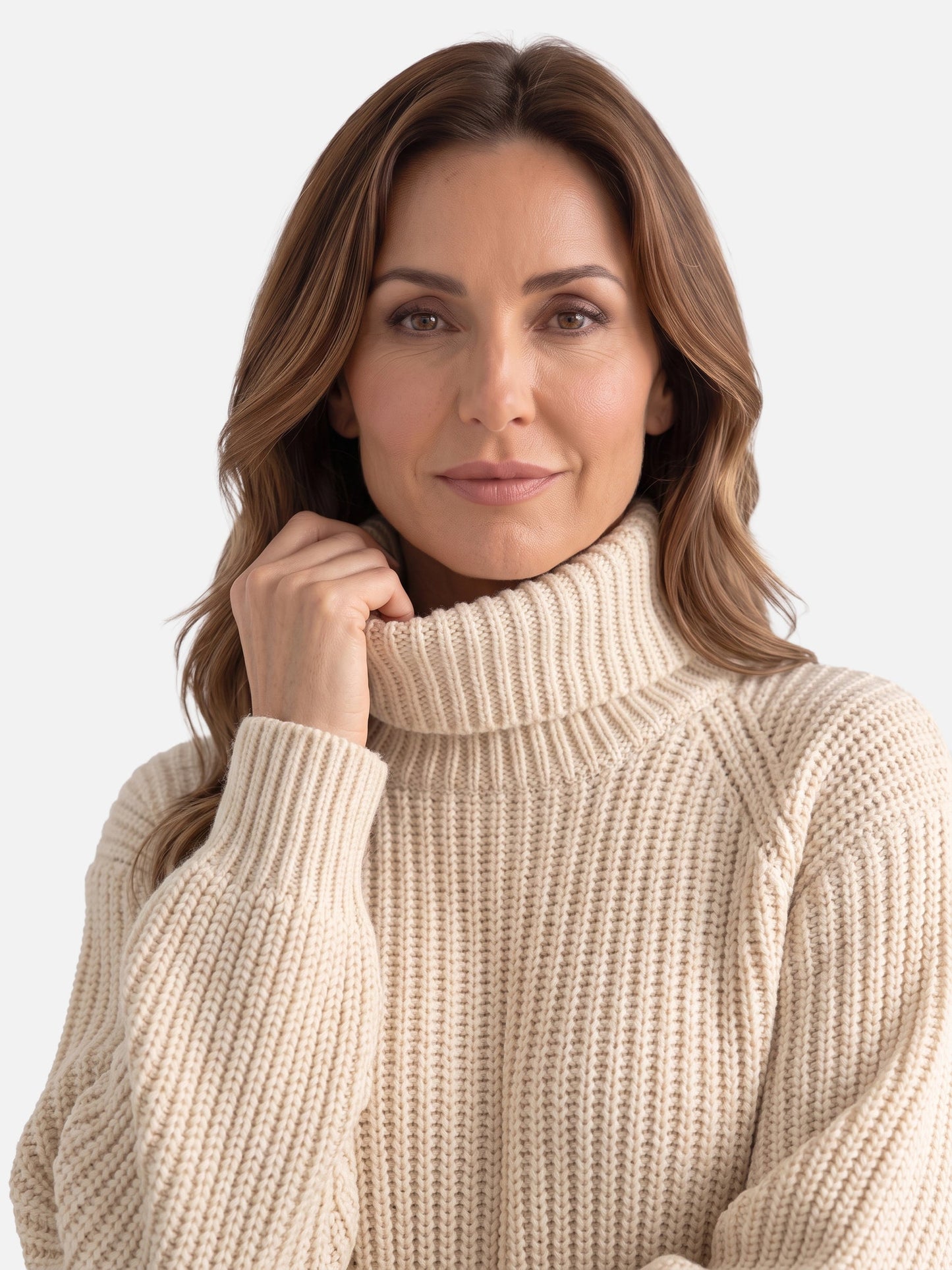 Robe pull col roulé pour femmes