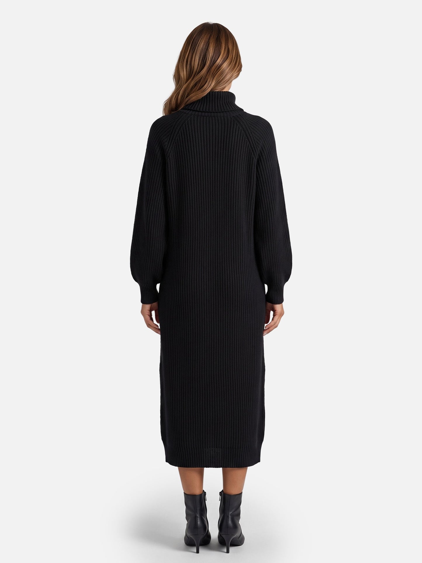 Robe pull col roulé pour femmes