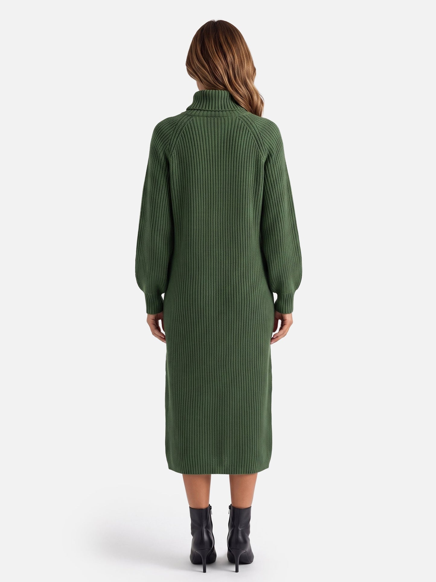 Robe pull col roulé pour femmes