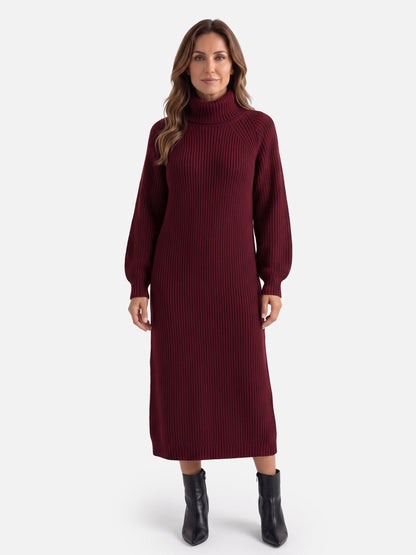 Robe pull col roulé pour femmes