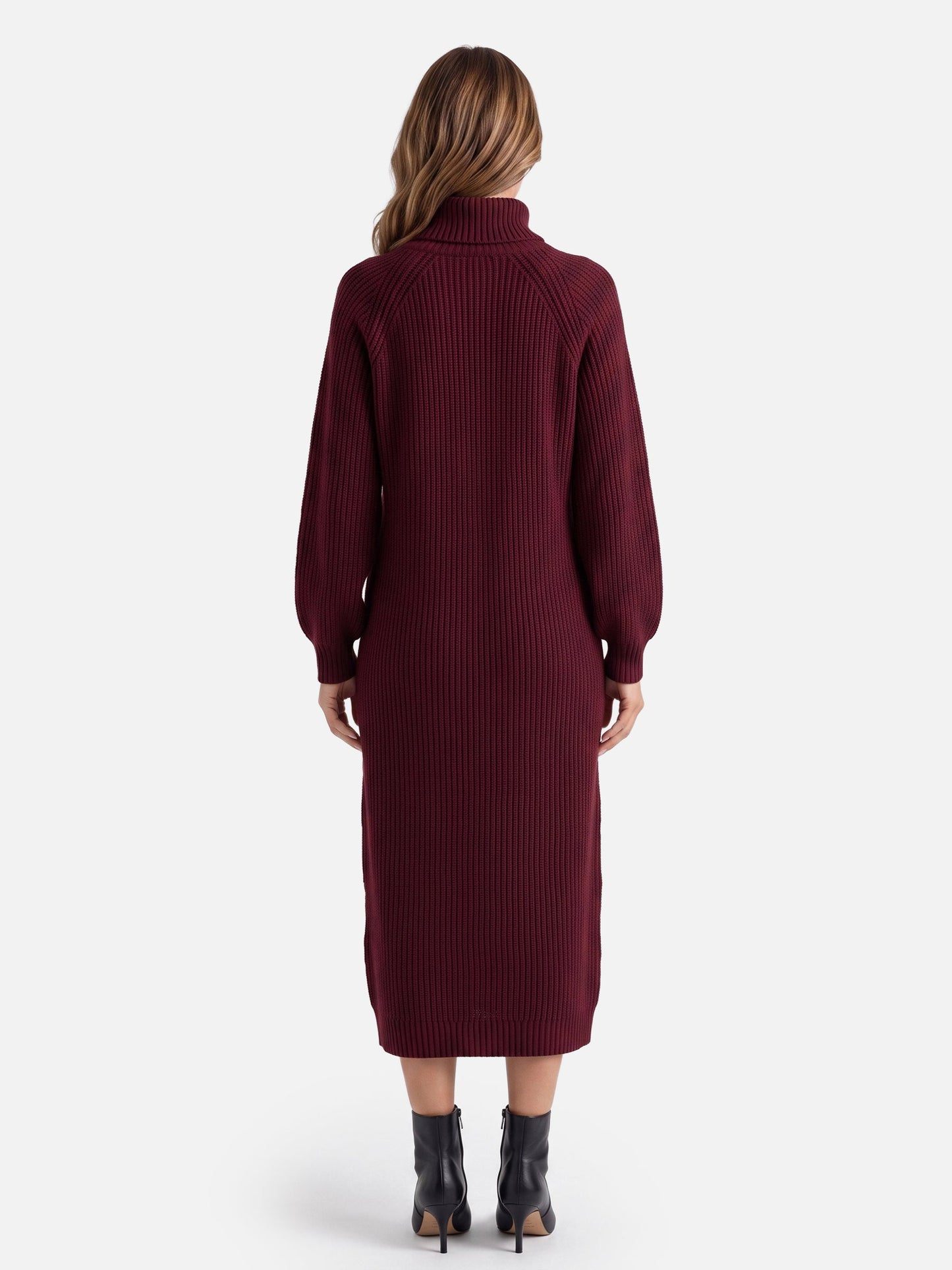 Robe pull col roulé pour femmes