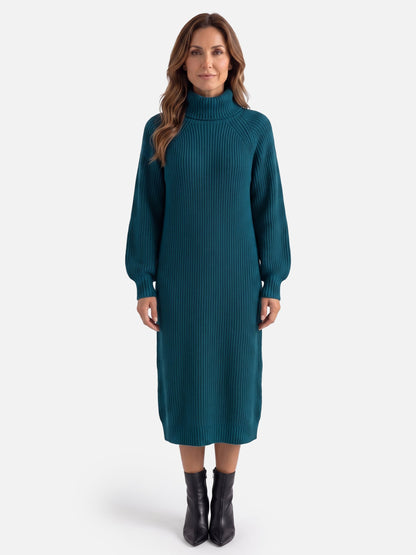 Robe pull col roulé pour femmes