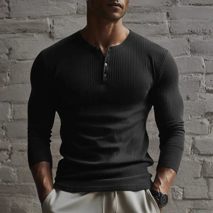 Pull À Fermeture À Quatre Boutons Avec Coupe Ajustée Pour Hommes | Idéal Pour Un Usage Quotidien