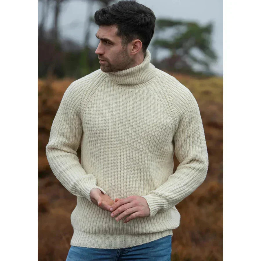 Pull à Col Montant à Coupe Régulière pour Homme | Idéal pour l’Automne et l’Hiver