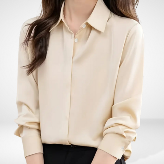 Blouse À Col Chemise Avec Coupe Fluide Pour Femmes | Idéal Pour Travail Et Usage Quotidien