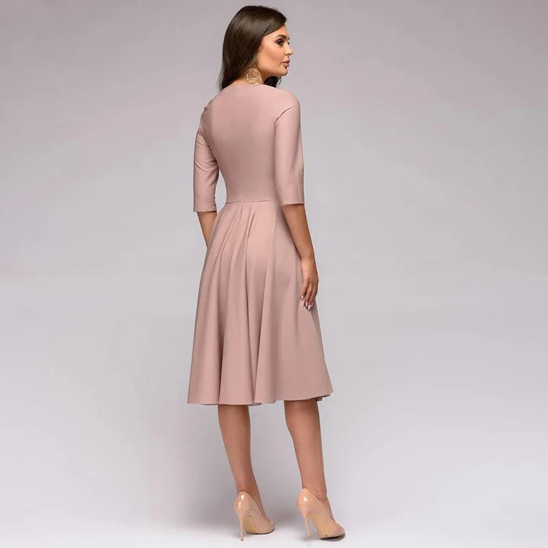 Robe Swing À Manches Longues Avec Coupe Ligne A Pour Femme | Idéale Pour Un Usage Quotidien