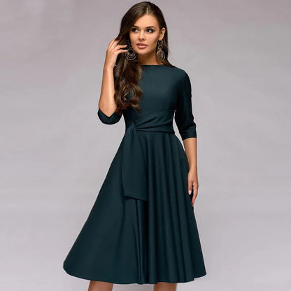 Robe Swing À Manches Longues Avec Coupe Ligne A Pour Femme | Idéale Pour Un Usage Quotidien
