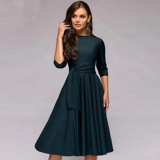Robe Swing À Manches Longues Avec Coupe Ligne A Pour Femme | Idéale Pour Un Usage Quotidien