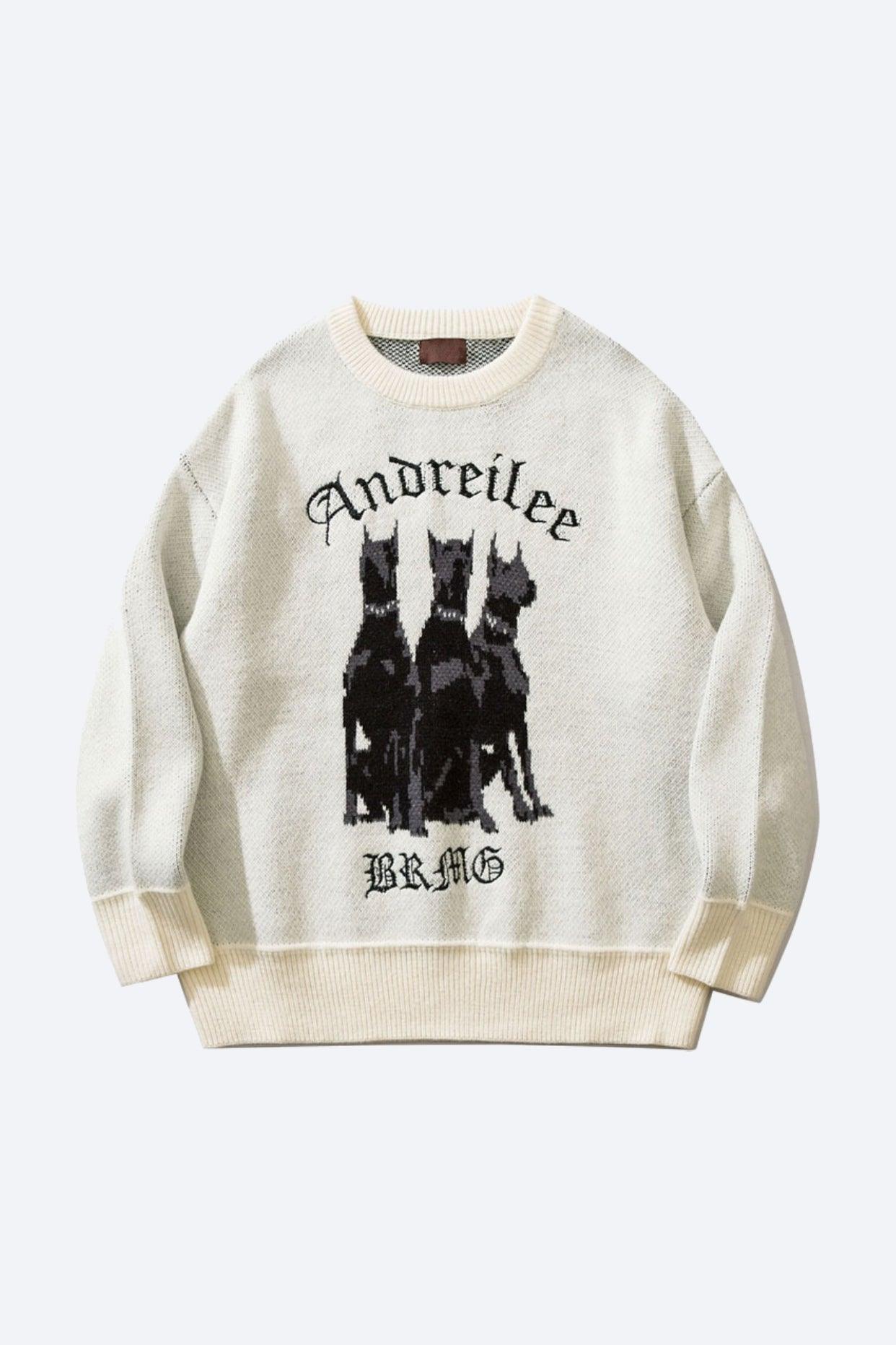Pull-Over Homme avec Motif Chien pour Usage Quotidien | Idéal pour Occasions Décontractées