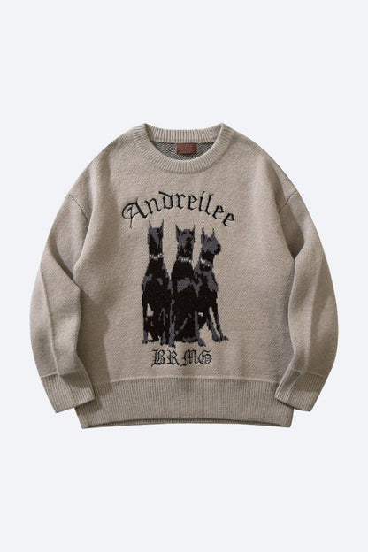 Pull-Over Homme avec Motif Chien pour Usage Quotidien | Idéal pour Occasions Décontractées