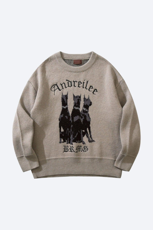 Pull-Over Homme avec Motif Chien pour Usage Quotidien | Idéal pour Occasions Décontractées