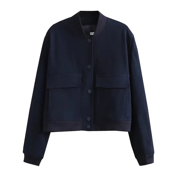 Veste Bomber Courte Avec Finitions Ajustées Pour Femme | Idéale Pour La Mi-Saison Et Le Port Quotidien