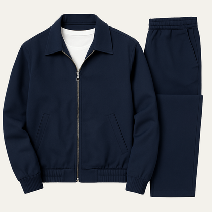 Ensemble Coordonné avec Veste Zippée et Pantalon pour Homme | Idéal pour les Sorties Décontractées