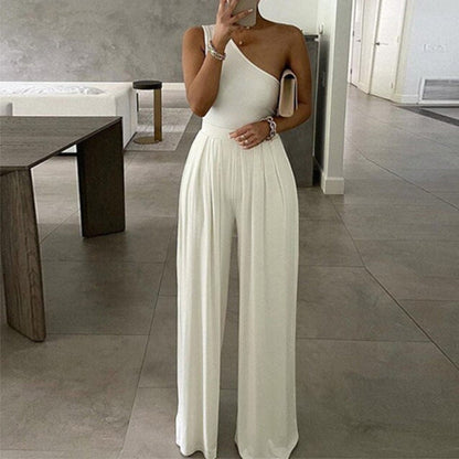 Combinaison Une Épaule Avec Coupe Large Pour Femmes | Idéale Pour Été Et Occasions