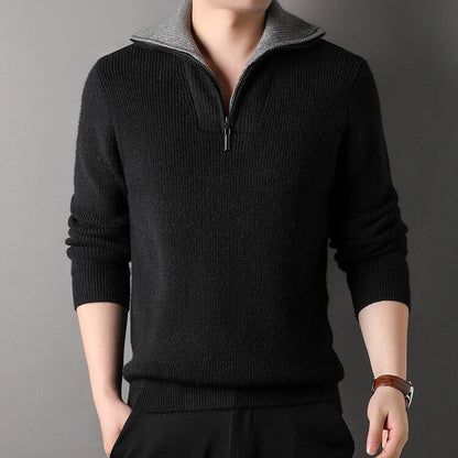 Pull à Col Montant avec Fermeture Demi-Zip pour Adulte | Idéal pour l’Automne et l’Hiver