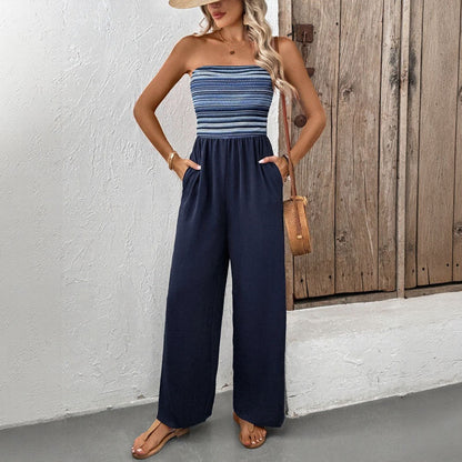 Combinaison Avec Haut Bandeau Et Coupe Large Pour Femmes | Idéal Pour Temps Chaud Ou Événements
