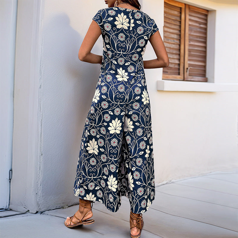 Combinaison À Motif Floral Avec Poches Latérales Pour Femme | Idéale Pour Saison Estivale