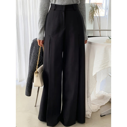Pantalon Large avec Plis et Coupe Ample pour Femme | Idéal pour Quotidien et Occasions