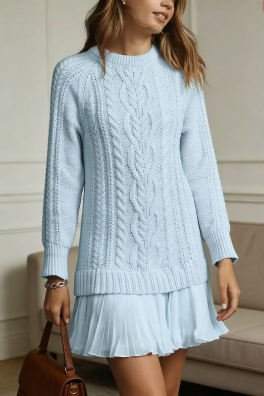 Robe pull à manches longues pour femmes