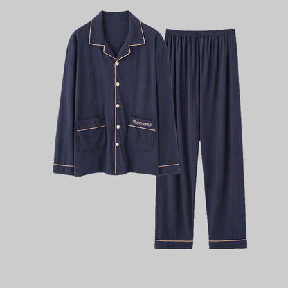 Pyjama pour Homme avec Haut à Manches Longues et Pantalon pour un Usage Domestique | Idéal pour le Printemps, l’Automne et l’Hiver Léger