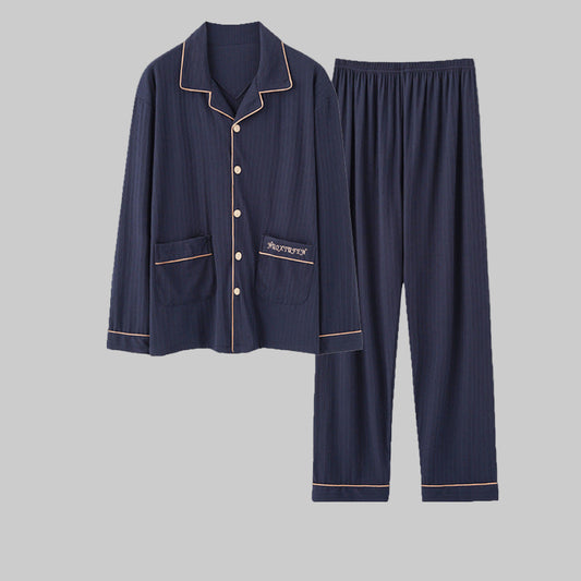 Pyjama pour Homme avec Haut à Manches Longues et Pantalon pour un Usage Domestique | Idéal pour le Printemps, l’Automne et l’Hiver Léger